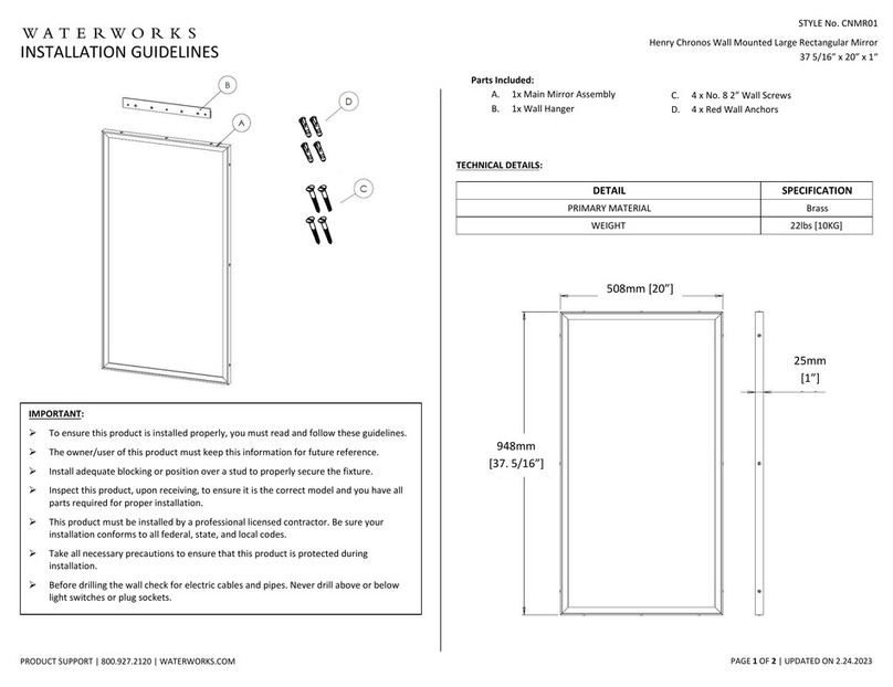 Waterworks CNMR01 Installation guidelines