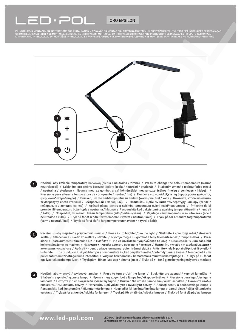LED-POL ORO EPSILON Instructions for installation