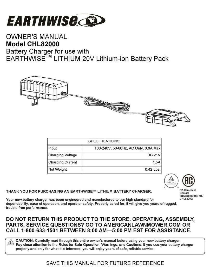 EarthWise CHL82000 User manual