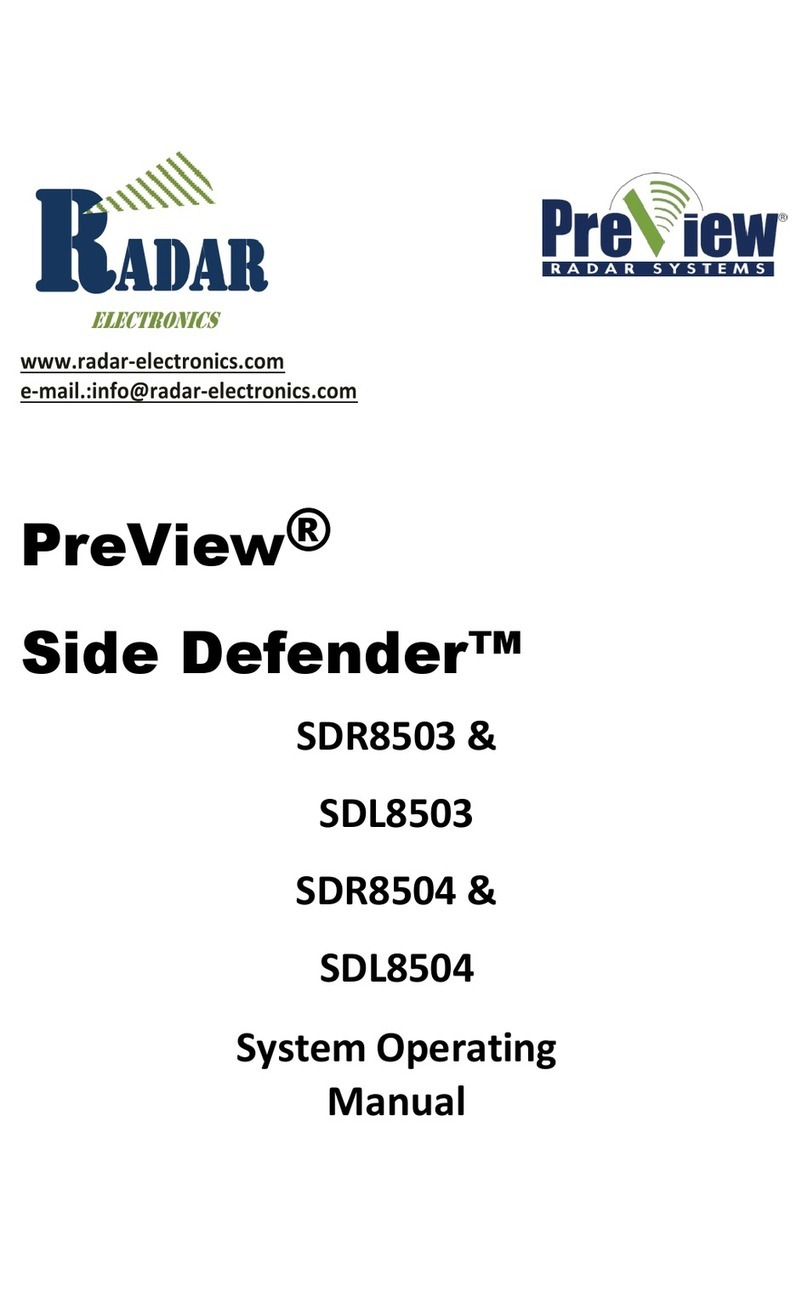 Radar Electronics PreView Side Defender SDR8503 operating manual
