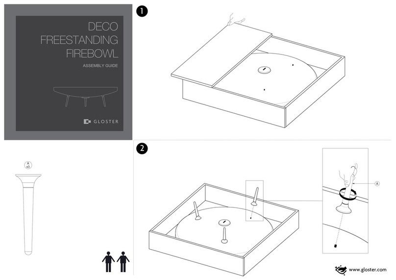 Gloster DECO FREESTANDING FIREBOWL Assembly guide