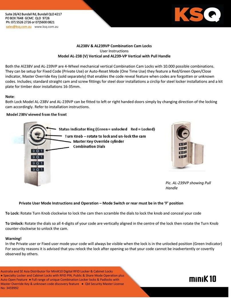 KSQ AL238V User instructions