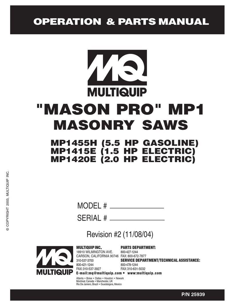 MULTIQUIP MASON PRO MP1 Application guide