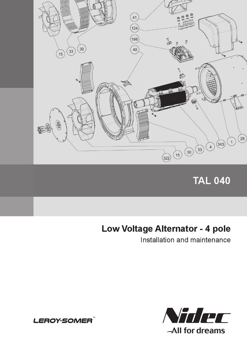Nidec Leroy-Somer TAL 040 Installation and Maintenance