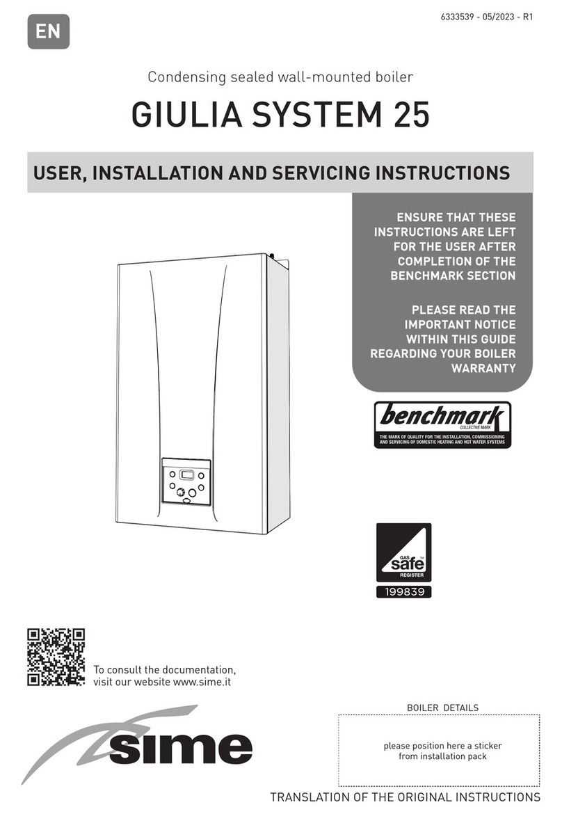 Sime GIULIA SYSTEM 25 User manual