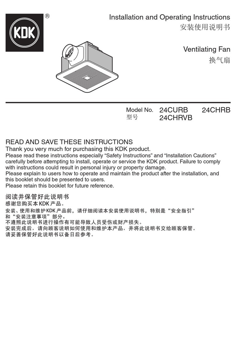 KDK 24CURB User manual