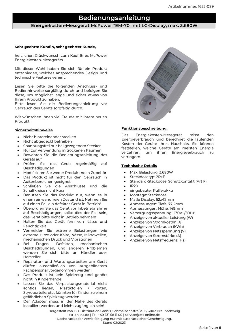 McPower EM-70 instruction manual