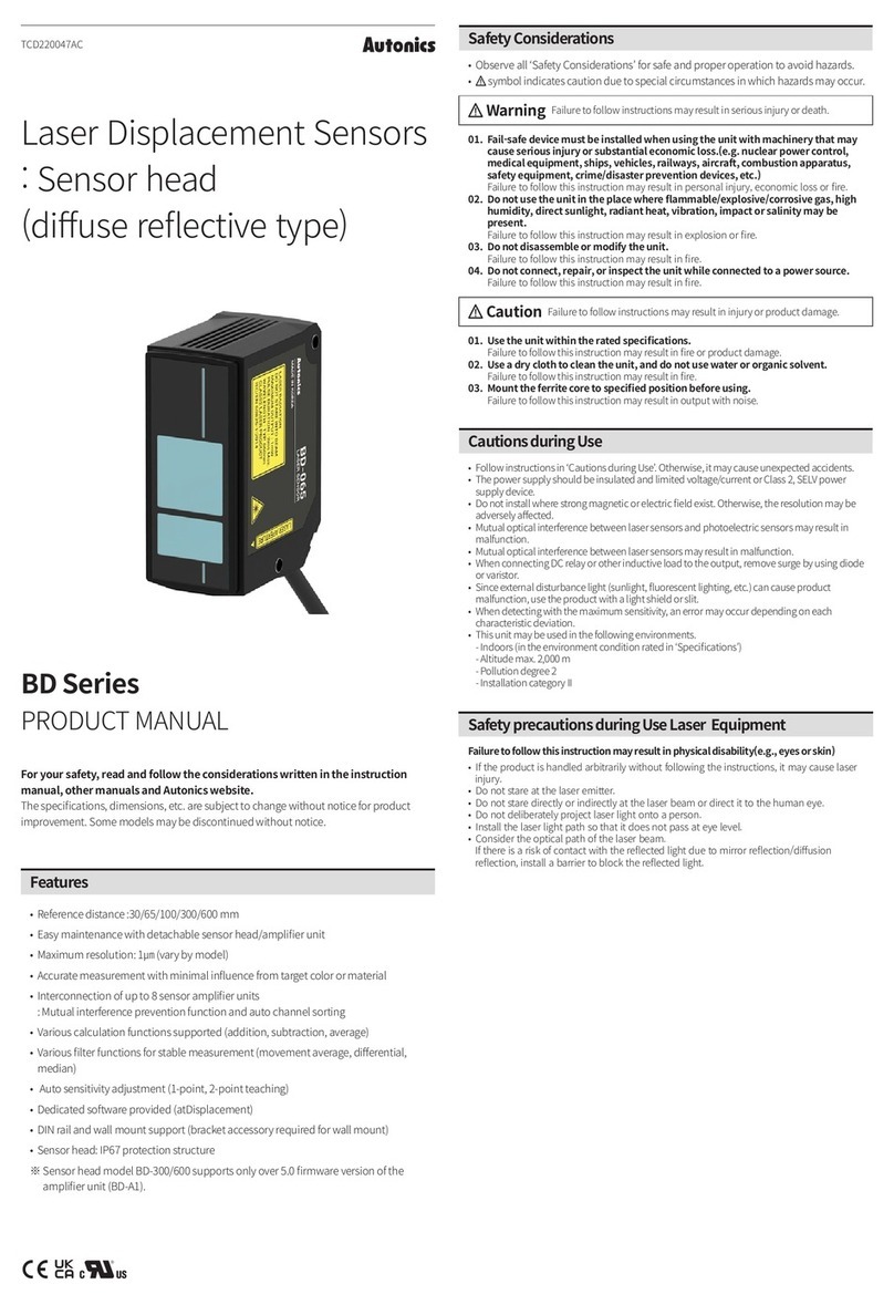 Autonics BD Series product manual