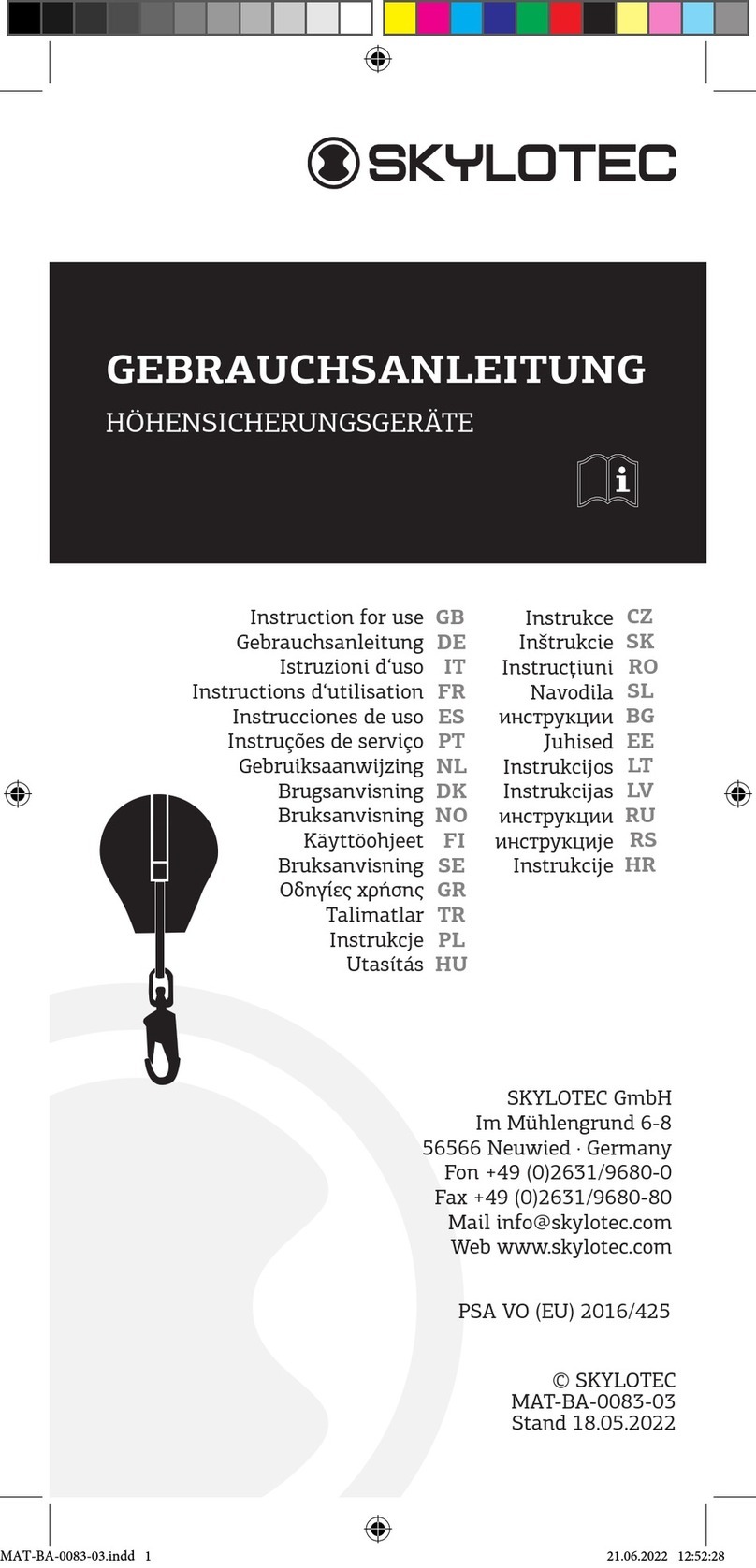 SKYLOTEC KOMPAKT Instructions for use
