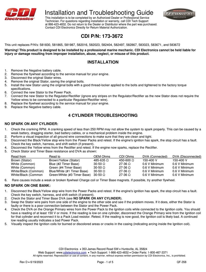 CDI 173-3672 Installation and troubleshooting guide CDI 173-3672 Installation and troubleshooting guide