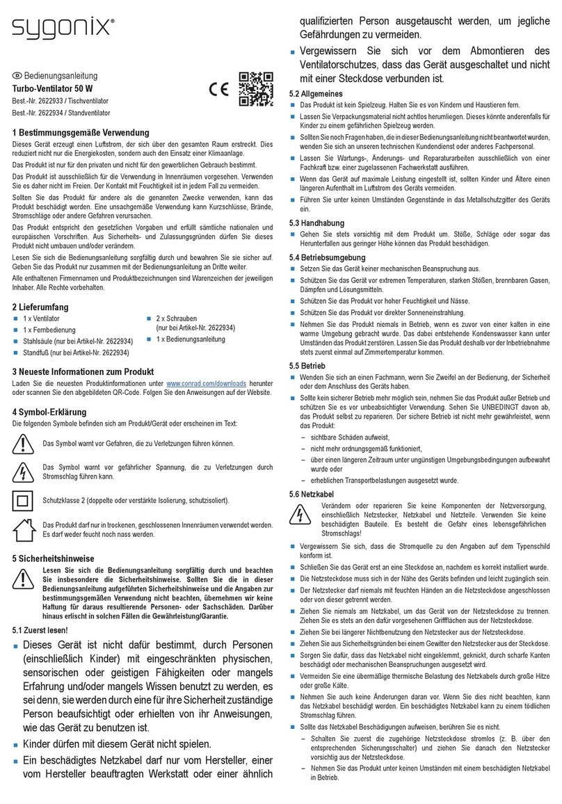 Sygonix 2622933 operating instructions