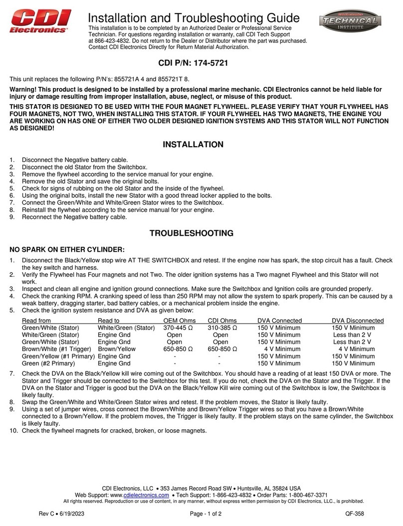 CDI 174-5721 Installation and troubleshooting guide