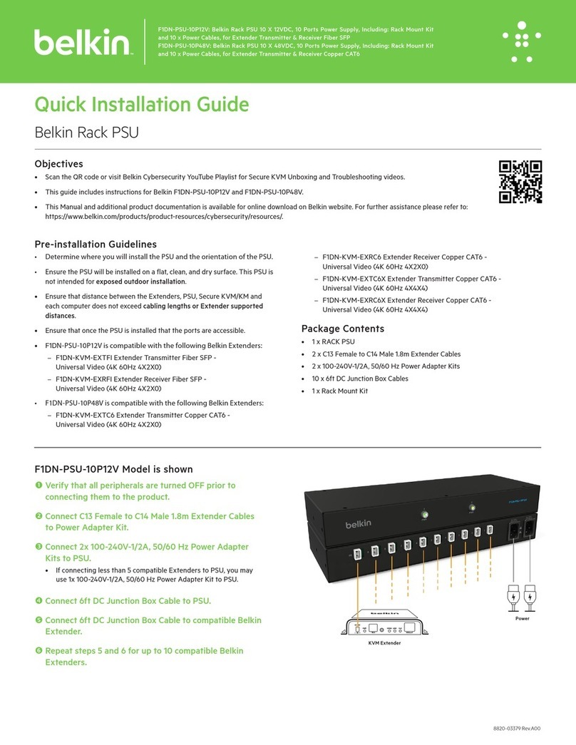 Belkin F1DN-PSU-10P12V Quick installation guide