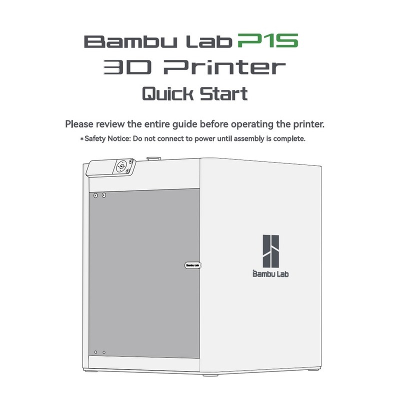 Bambu Lab P1S User manual