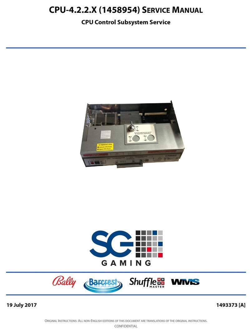 Scientific Games CPU-4.2.2.X Service manual
