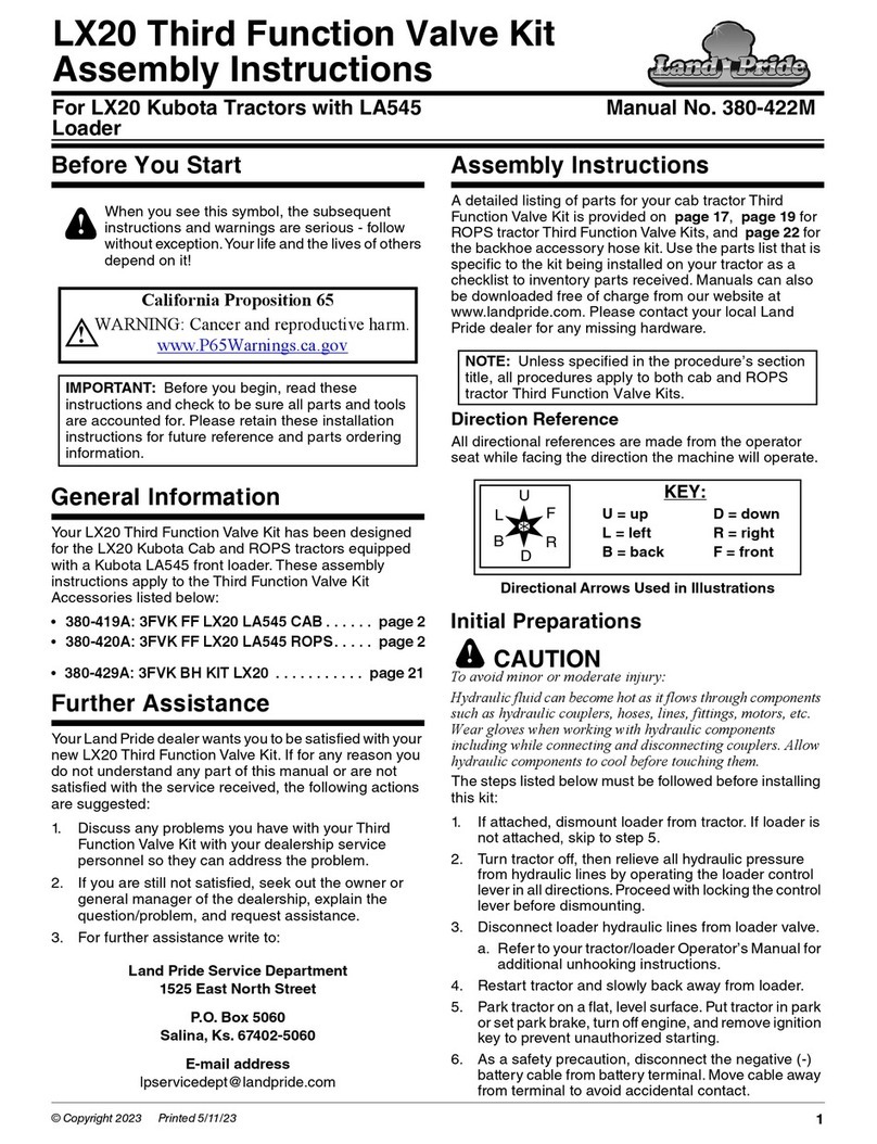 Land Pride LX20 Assembly instructions