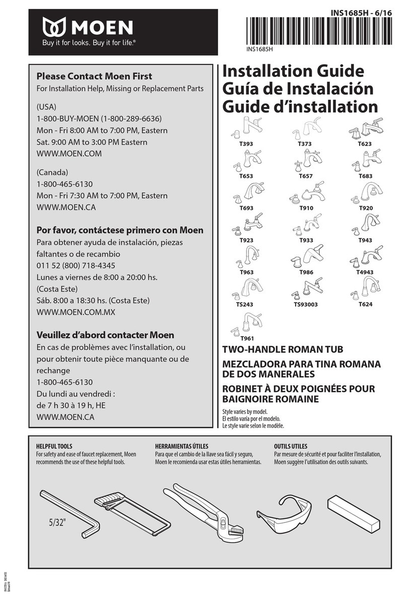 Moen T961 User manual