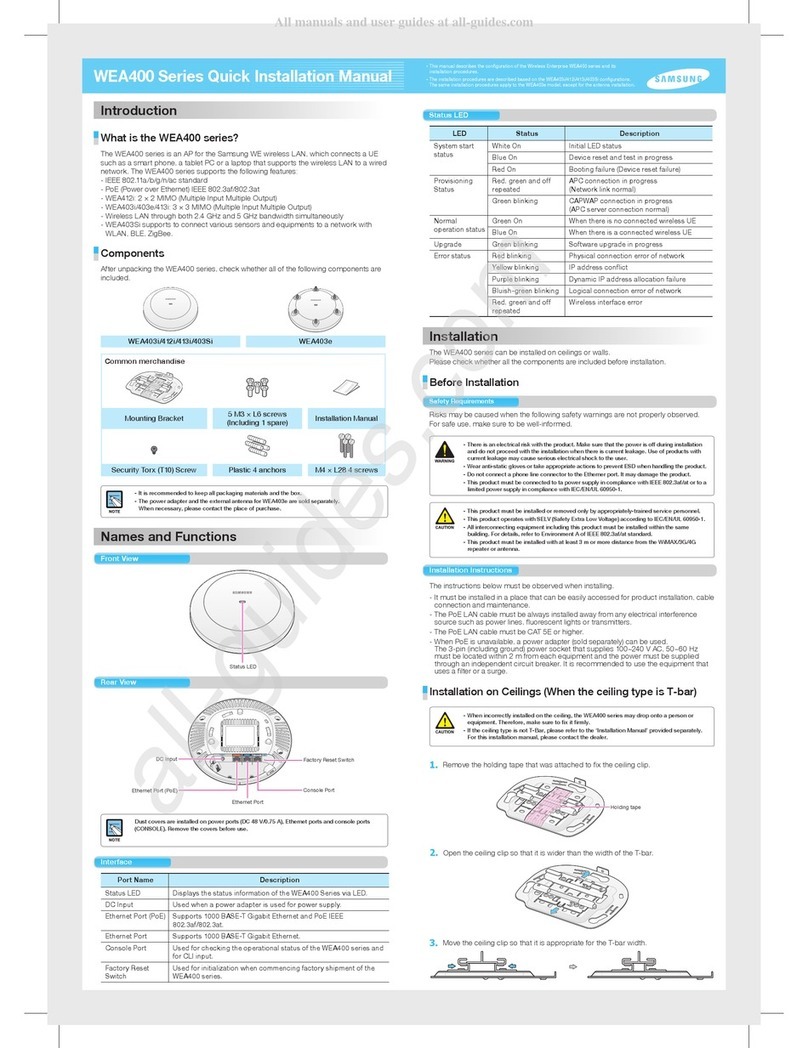 Samsung WEA403i Operating and maintenance instructions