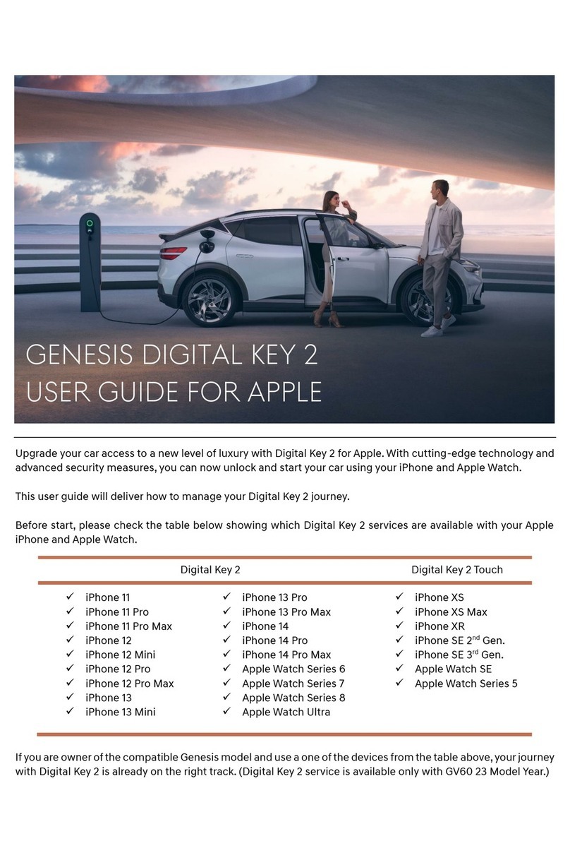 Genesis DIGITAL KEY 2 user guide