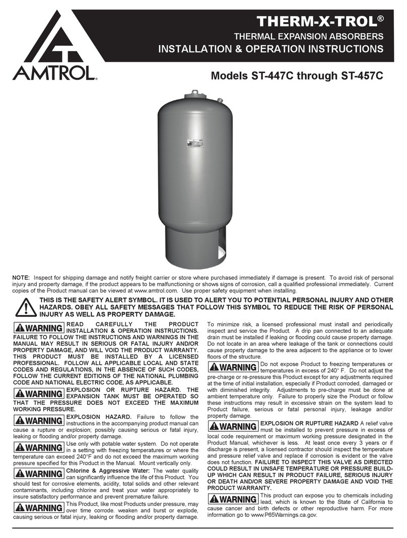 Worthington Amtrol THERM-X-TROL ST-447C Installation instructions