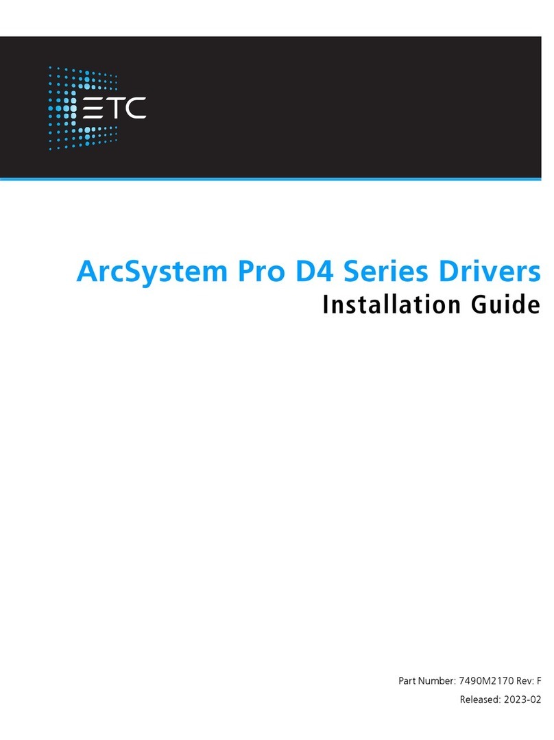 ETC ArcSystem Pro D4 Series installation guide ETC ArcSystem Pro D4 Series installation guide