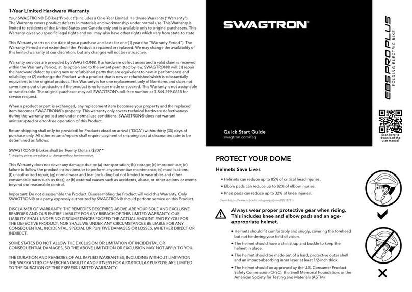 SWAGTRON EBS PRO PLUS quick start guide