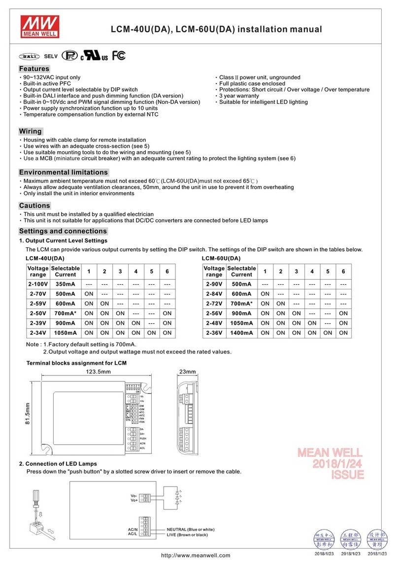 Meanwell LCM-40U User manual
