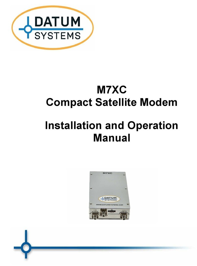 Datum Systems M7XC Installation and operation manual