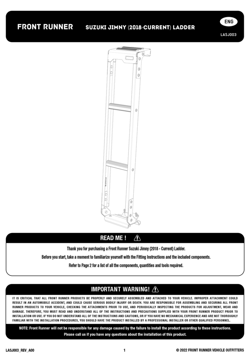 Front Runner LASJ003 User manual Front Runner LASJ003 User manual