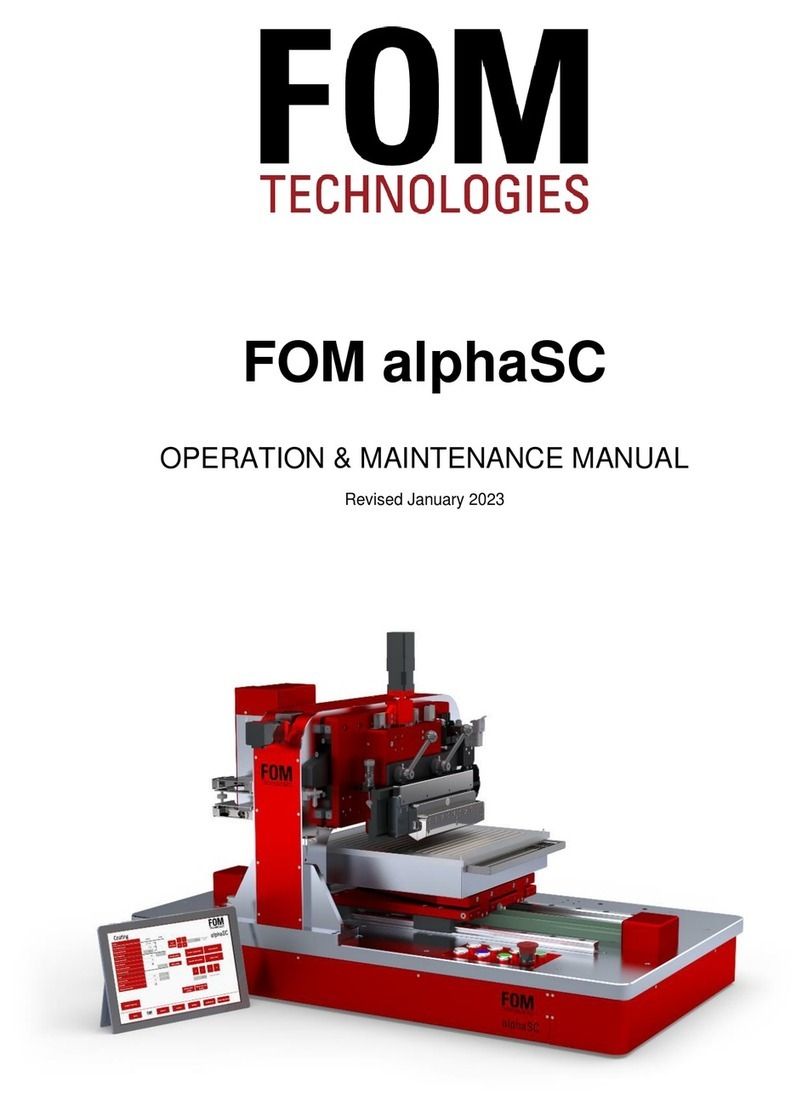 FOM alphaSC Operation & maintenance manual