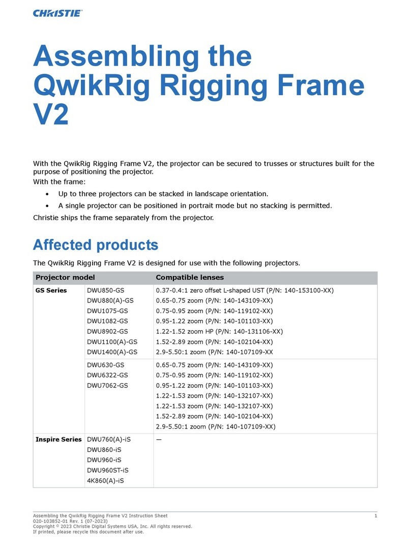Christie QwikRig Rigging Frame V2 Assembling manual