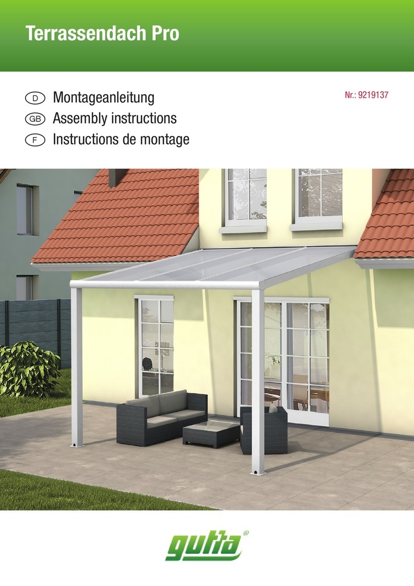 Gutta Terrassendach Pro Assembly instructions