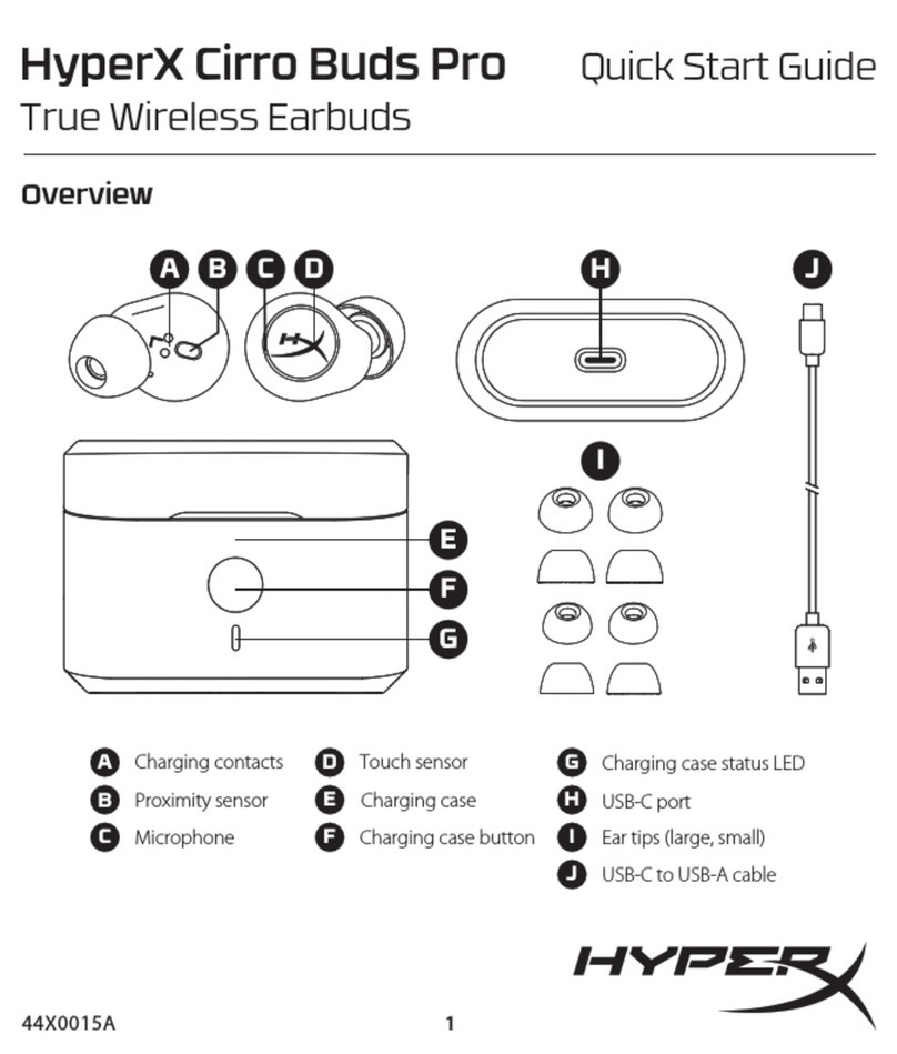 HyperX Cirro Buds Pro quick start guide