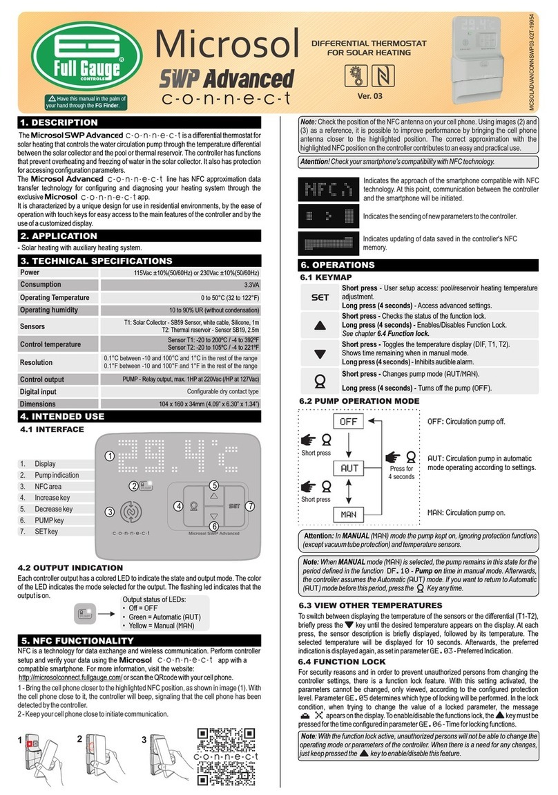 Full Gauge Controls Microsol SWP Advanced c-o-n-n-e-c-t manual