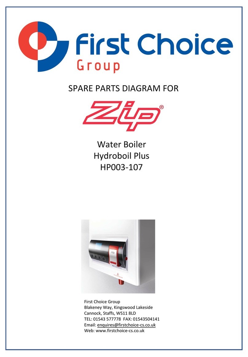First Choice Zip Hydroboil Plus manual