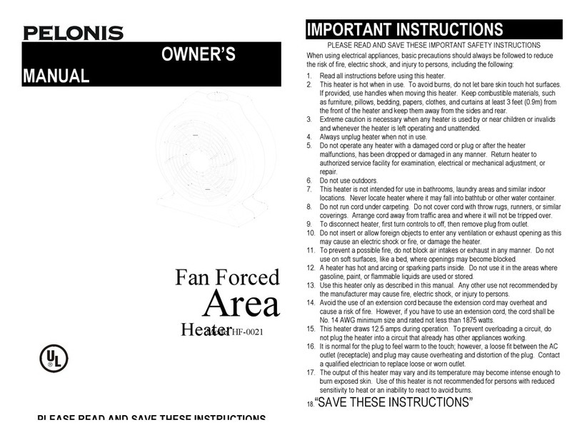 Pelonis HF-0021 User manual