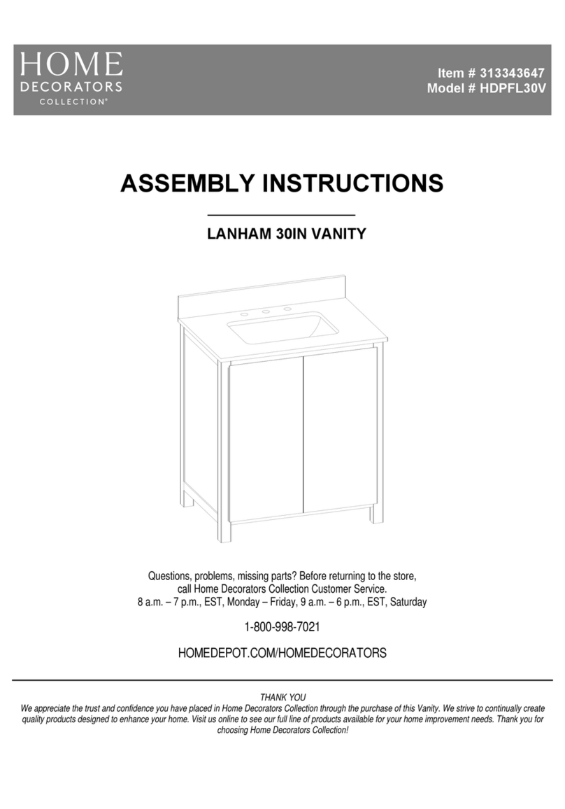 Home Decorators Collection HDPFL30V Assembly instructions