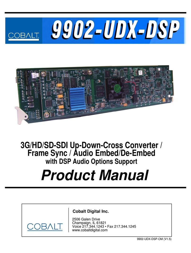 Cobalt Digital Inc 9902-UDX-DSP User manual