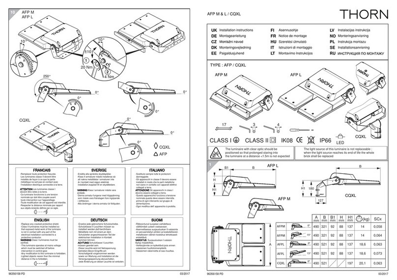 Thorn AFP M Series User manual