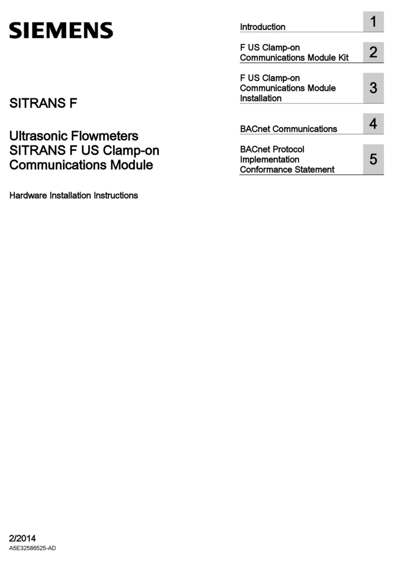 Siemens SITRANS F US User manual