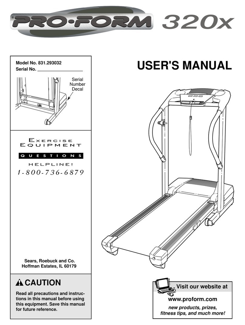 Pro-Form 320X User manual