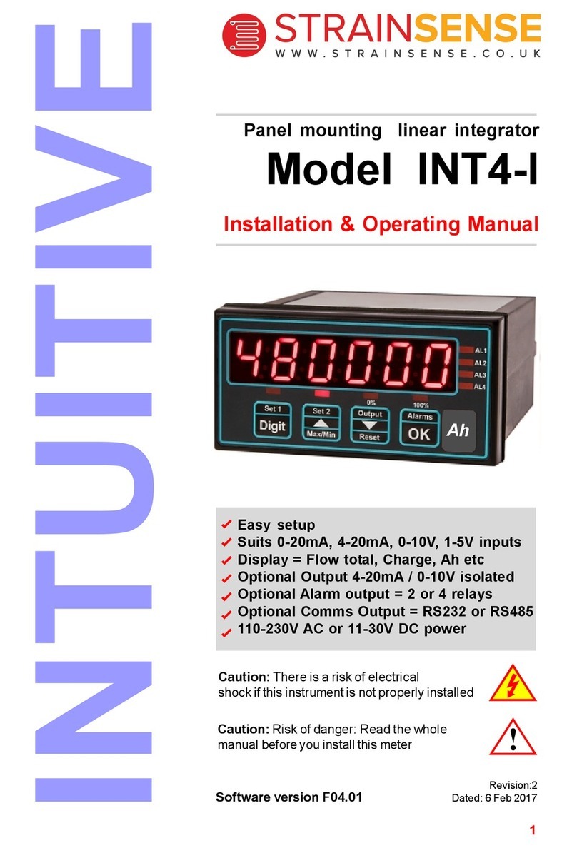 STRAINSENSE INTUITIVE INT4-I Installation & operating manual