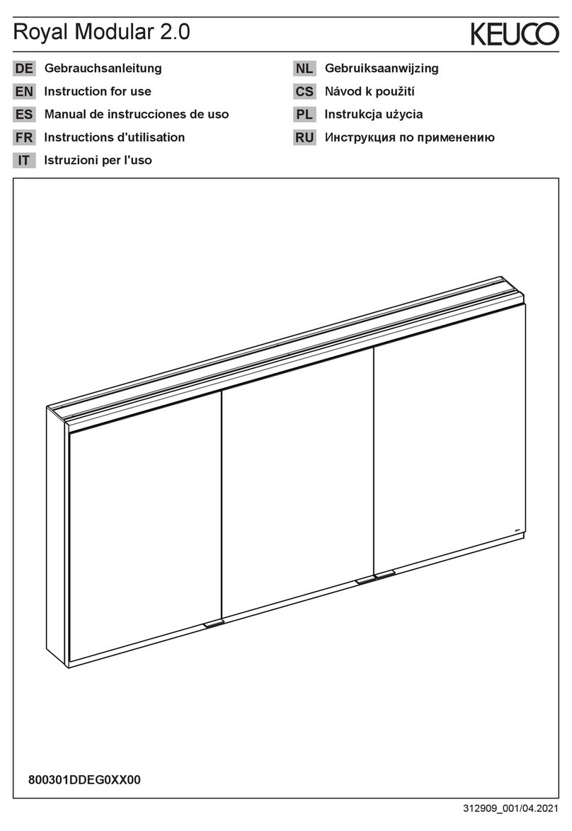 KEUCO Royal Modular 2.0 800301DDEG0 00 Series Instructions for use KEUCO Royal Modular 2.0 800301DDEG0 00 Series Instructions for use