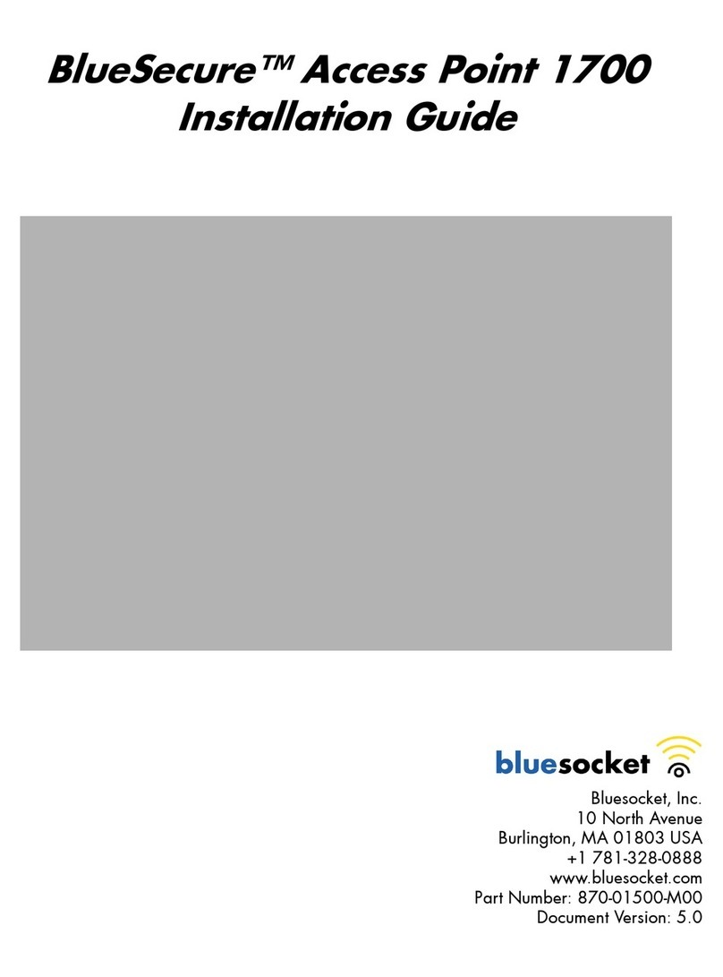 Bluesocket BlueSecure 1700 installation guide