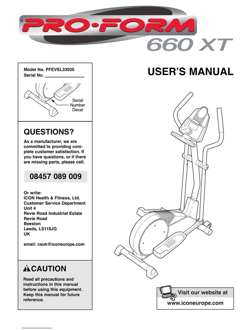 Pro-Form PFEVEL33020 User manual Pro-Form PFEVEL33020 User manual
