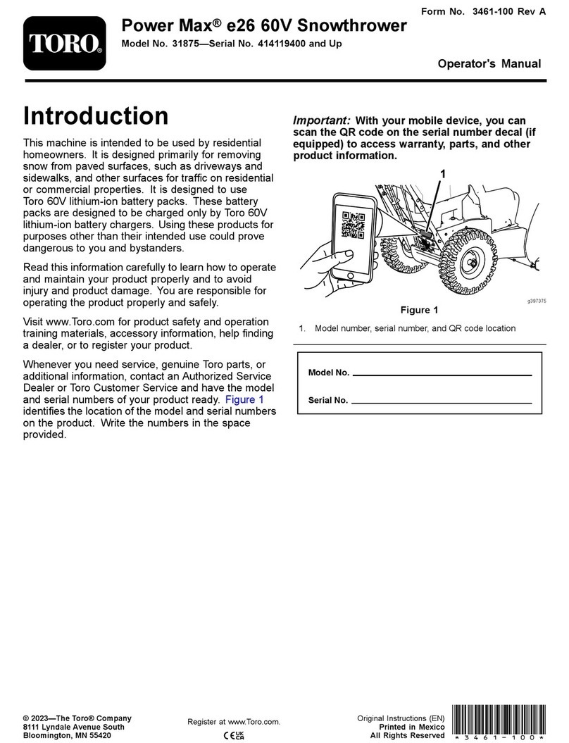 Toro Power Max e26 Operator's manual