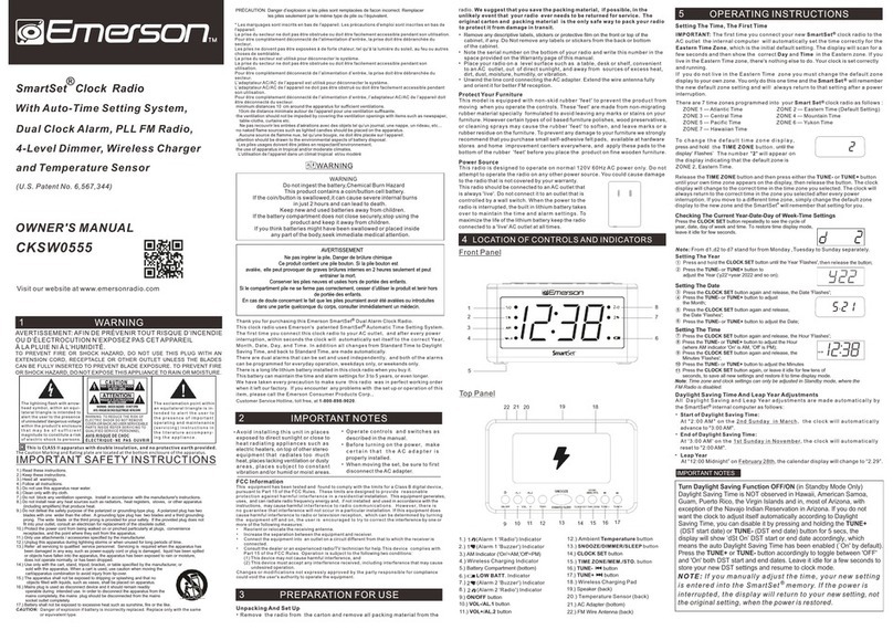 Emerson SmartSet CKSW0555 User manual