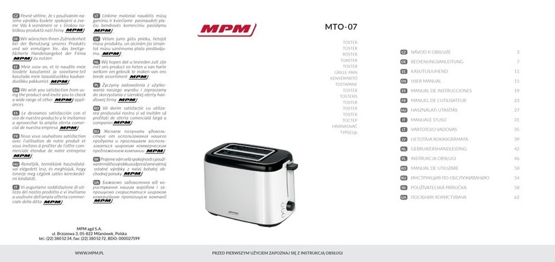 MPM MTO-07 user manual