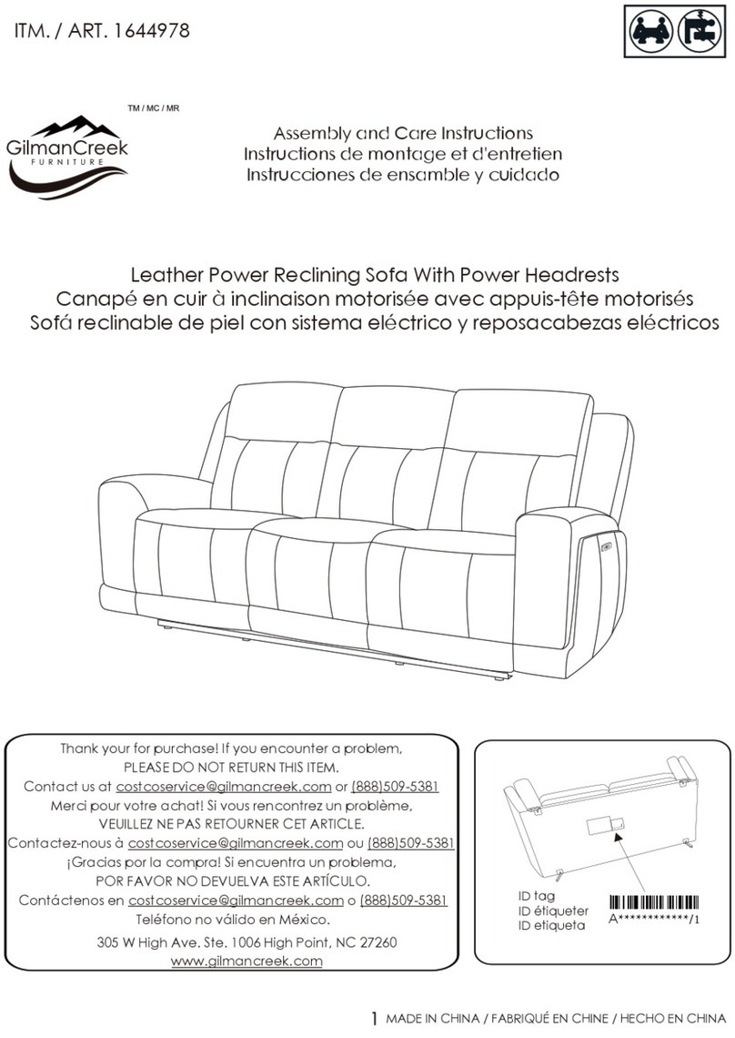 Gilman Creek 1644978 Assembly and care instructions Gilman Creek 1644978 Assembly and care instructions