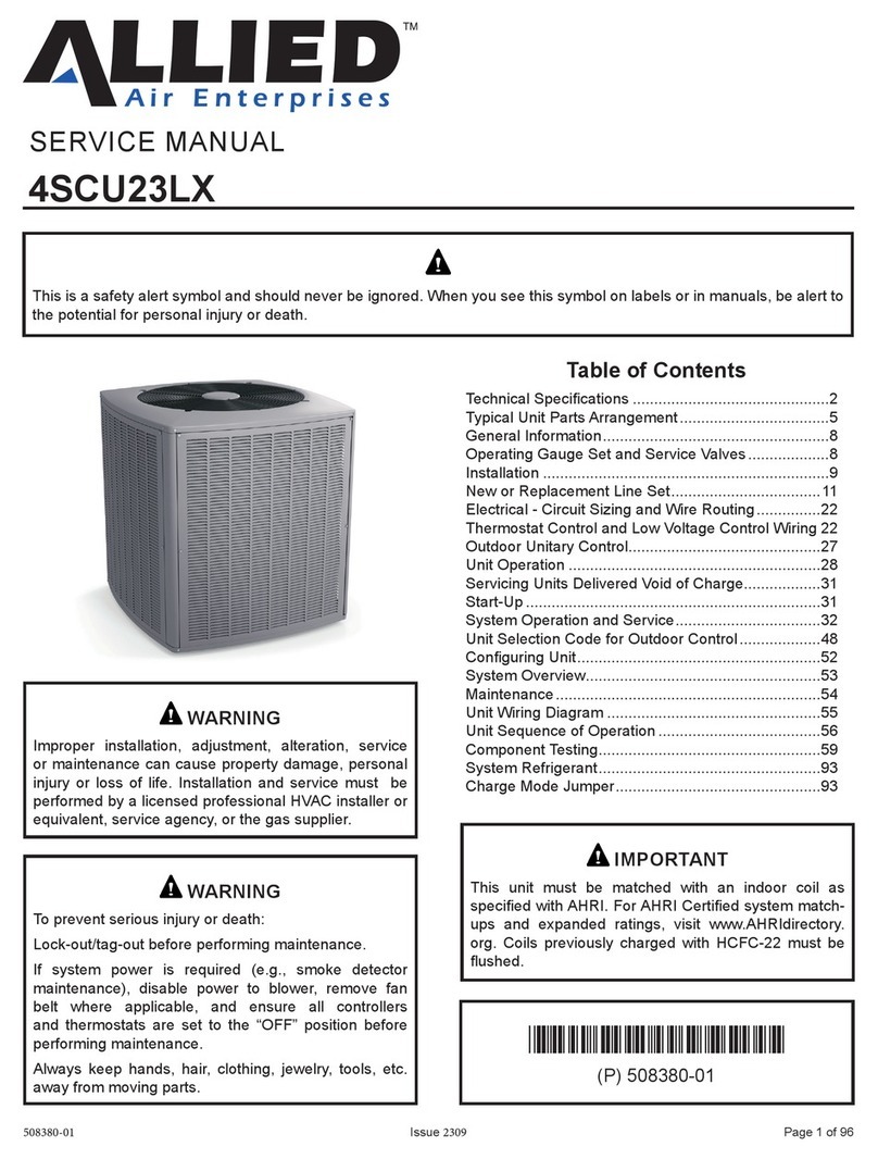 Allied 4SCU23LX Service manual